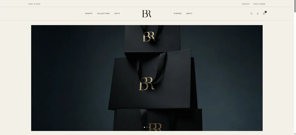Braj Raj Perfumes website